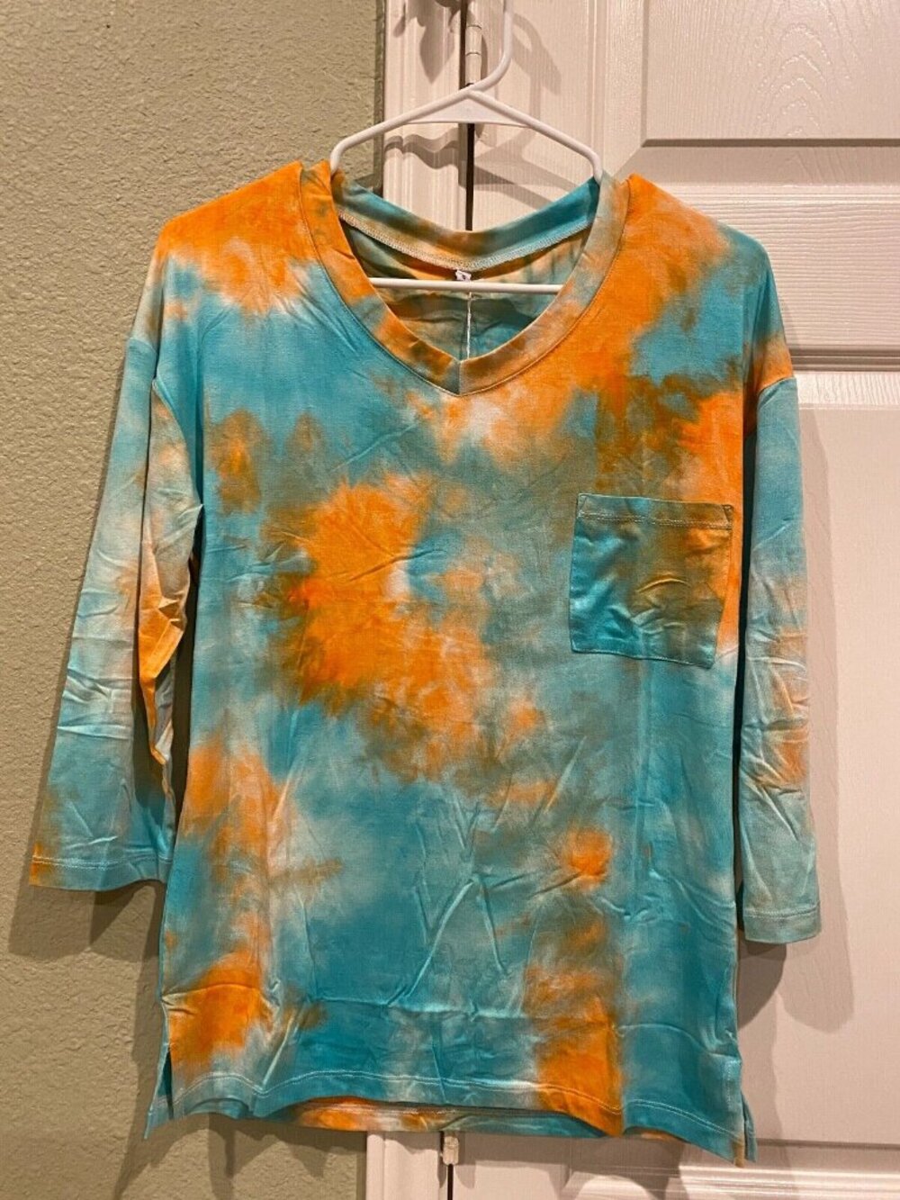 Felstar Tie dye women's pajama set supersoft V-Neck